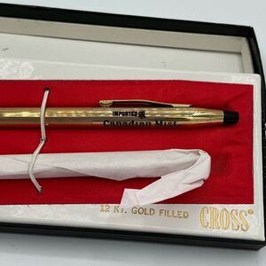 Vintage Cross 12 kt . Gold Filled Pen and Pencil set- Canadian Mist New